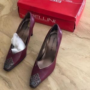 Bellini Burgundy Red Heels - Sz 7